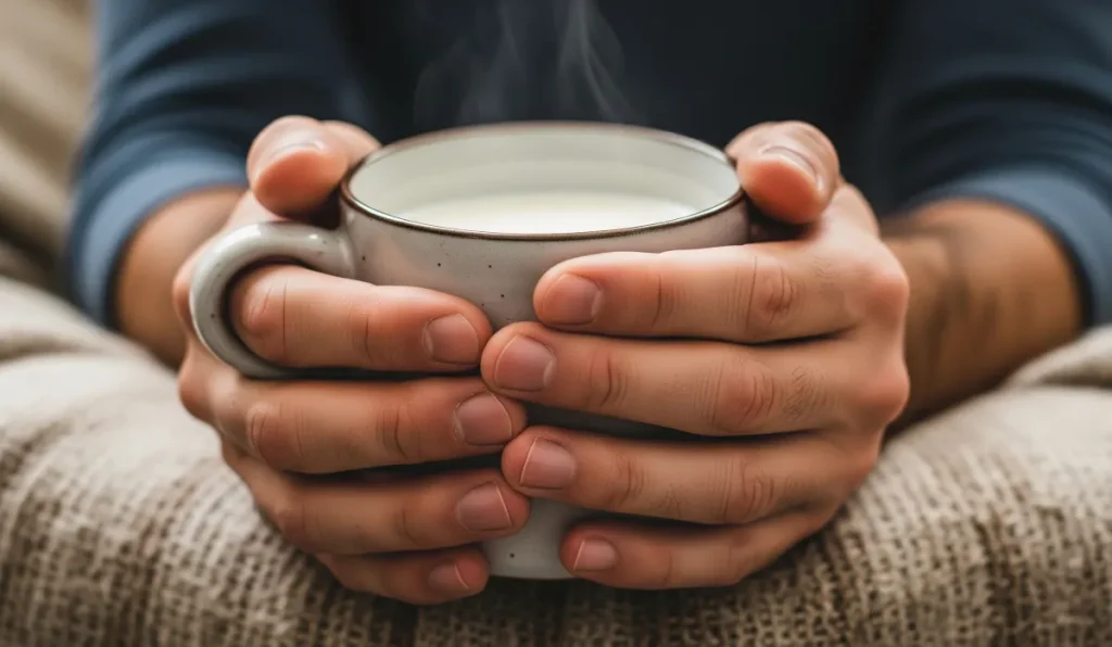شیر گرم برای گلو درد
