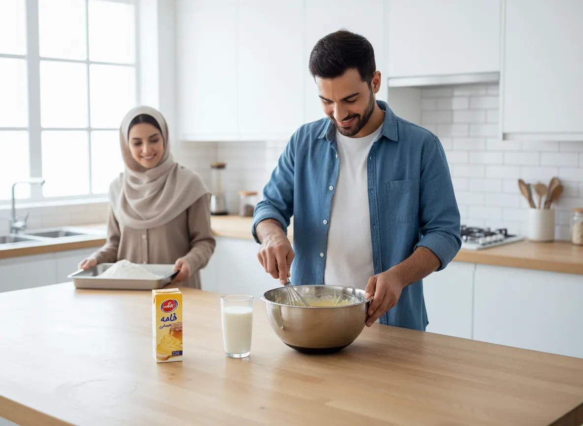 خامه عسلی برای کیک