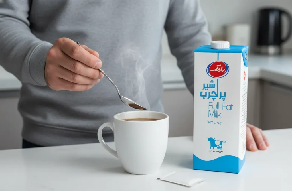شیر چقدر قند دارد