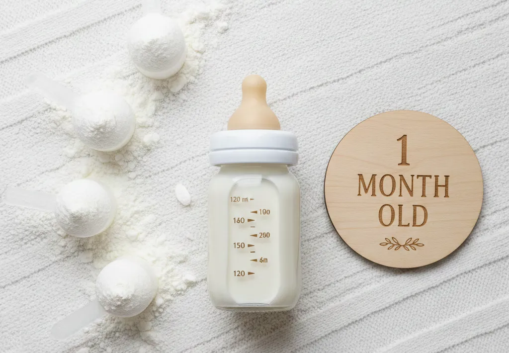 برای نوزاد یک ماهه چقدر شیر خشک بدهیم