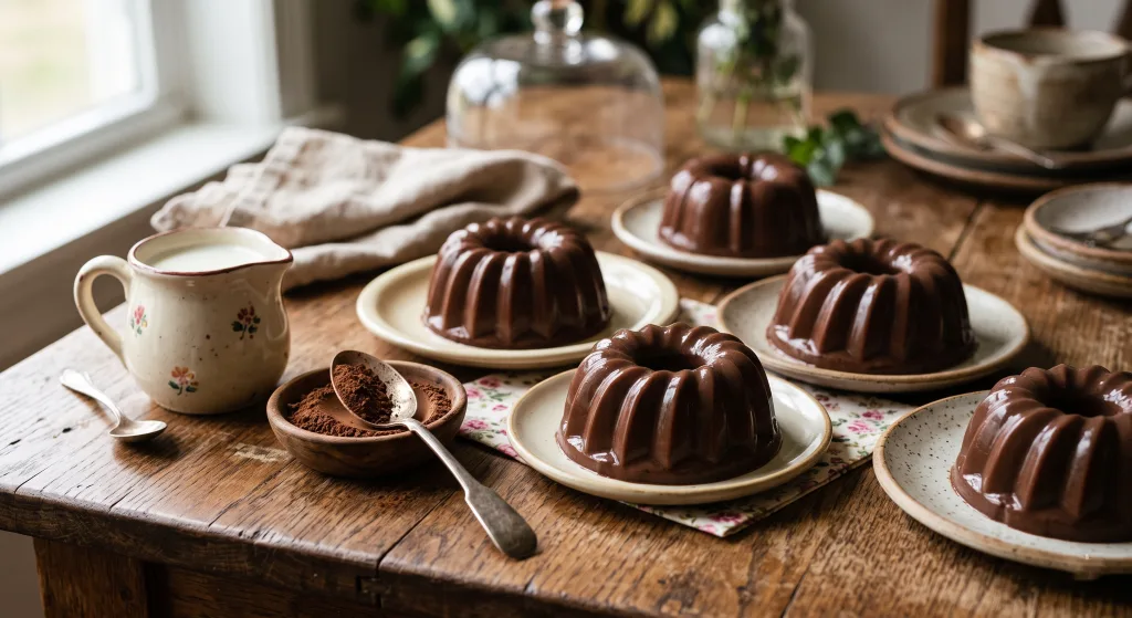 ژله شیر کاکائو با پودر ژلاتین