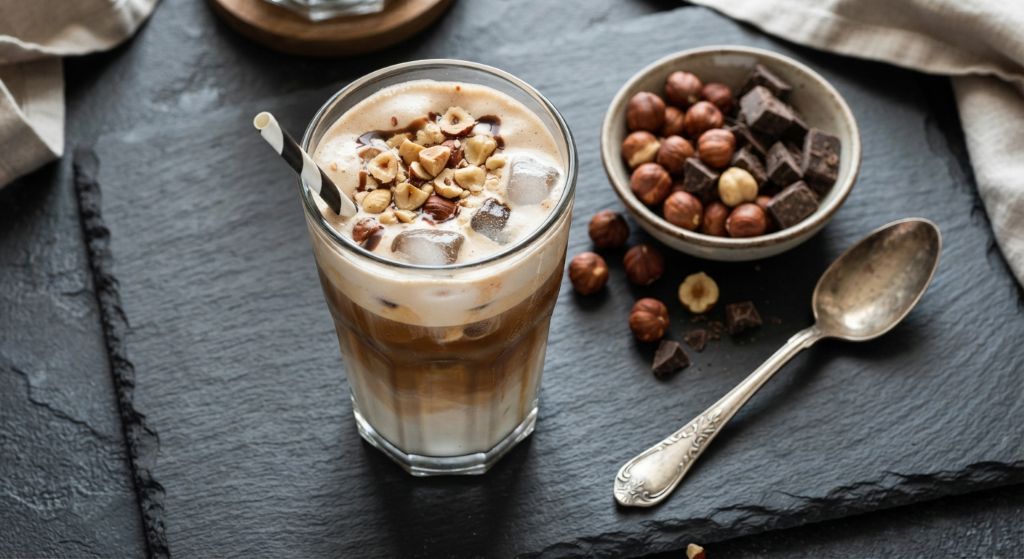 آیس شیر شکلات فندق