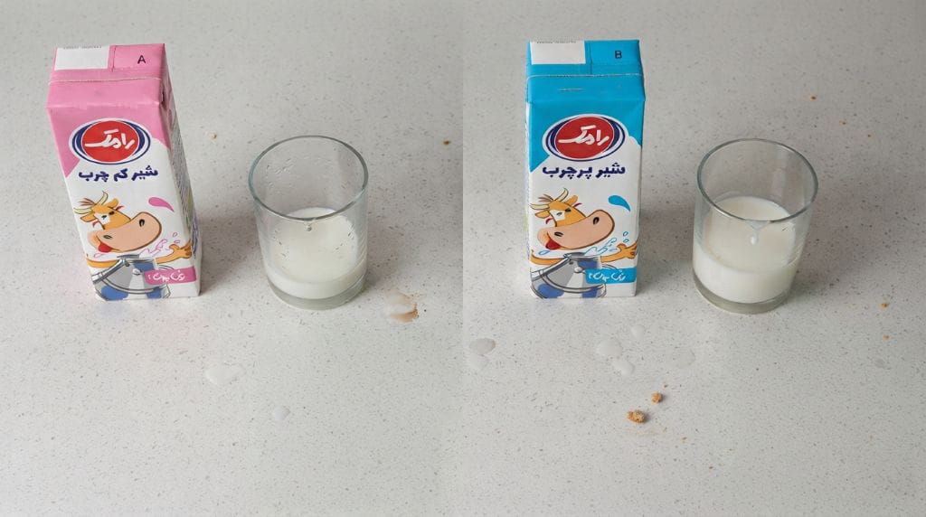 تفاوت پروتئین شیر کم چرب و پرچرب