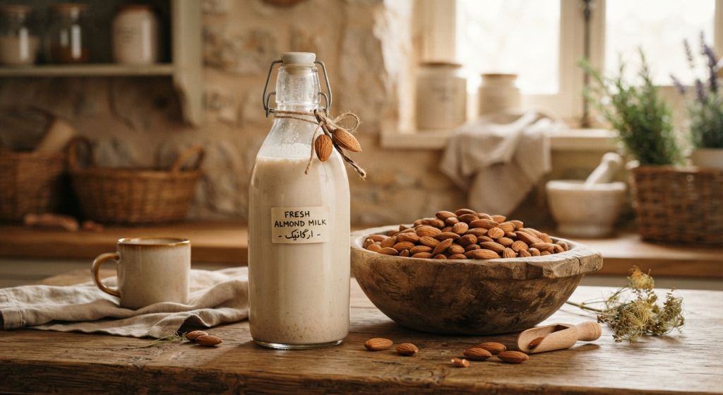 شیر بادام برای یبوست